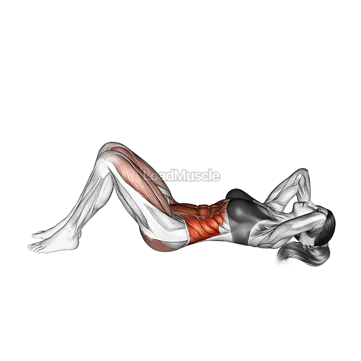 Cross Body Twisting Crunch demonstration