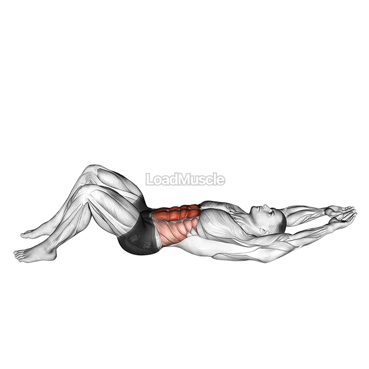 Crunch (hands overhead) demonstration