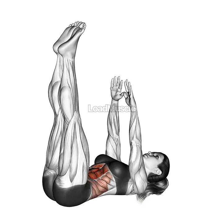 Crunch (straight leg up) demonstration