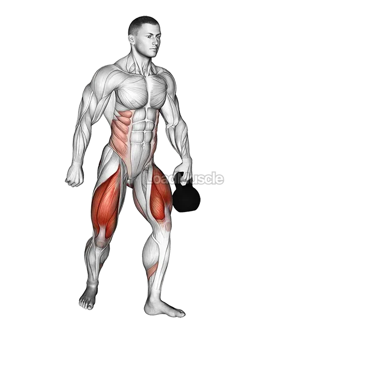 Kettlebell Lunge Pass Through demonstration