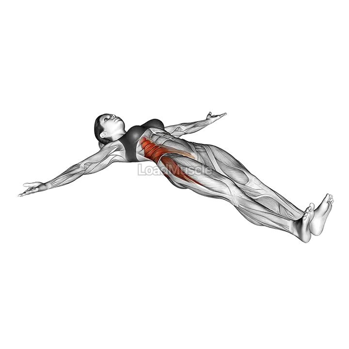 Lying Crossover Stretch demonstration