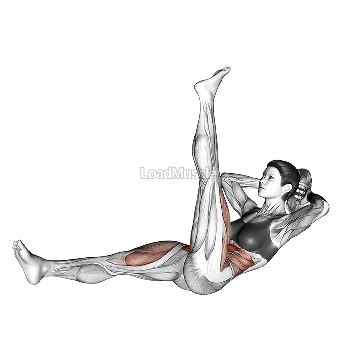 Lying Scissor Crunch demonstration