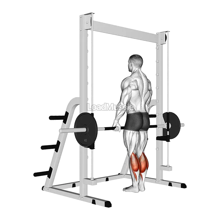 Smith Standing Leg Calf Raise demonstration