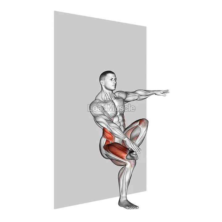 Toe Touch Sit (wall) demonstration