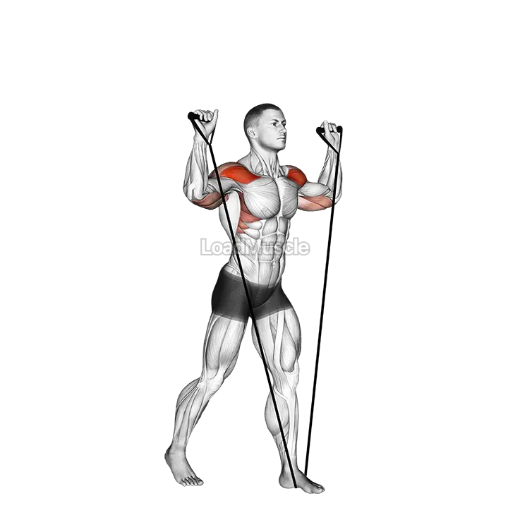 Band shoulder press demonstration