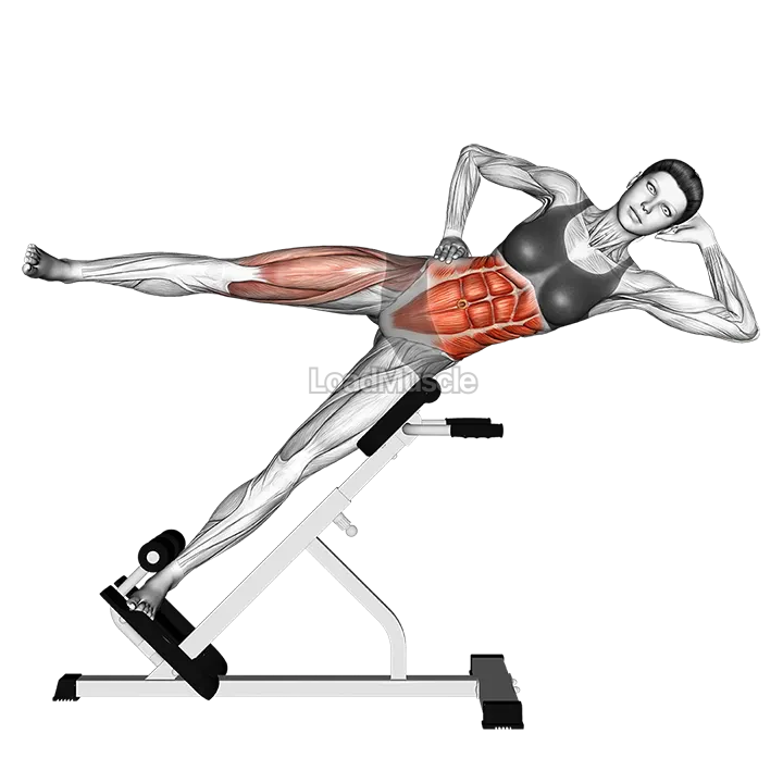 45 degree Bycicle Twisting Crunch demonstration