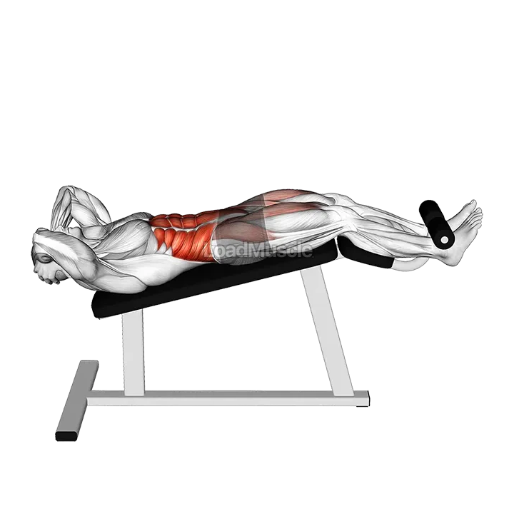 Incline Twisting Sit up demonstration