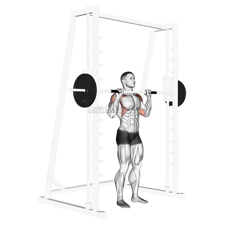 Smith Standing Shoulder Press demonstration