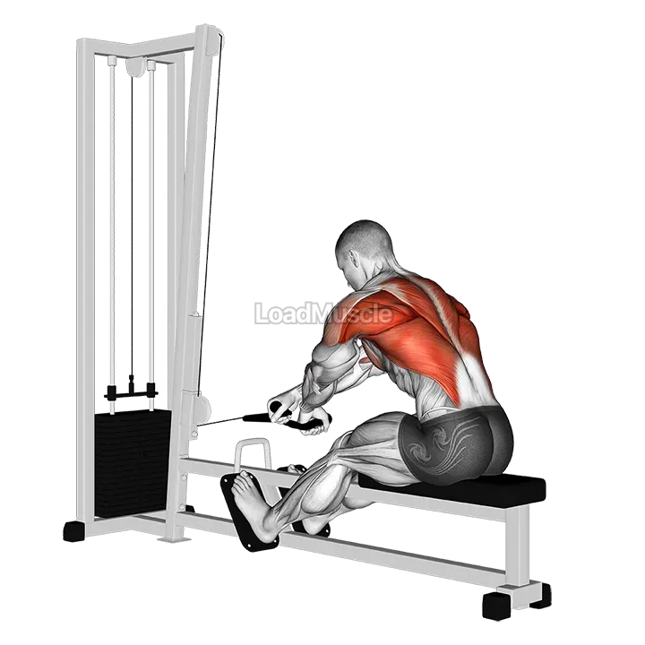 Cable Rope Crossover Seated Row demonstration