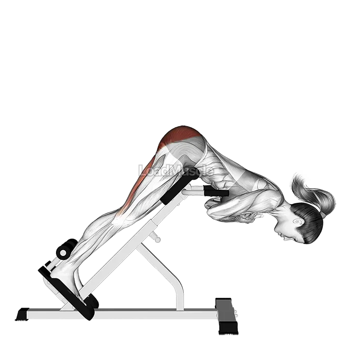 45 degree hyperextension (arms in front of chest) (Side POV) demonstration