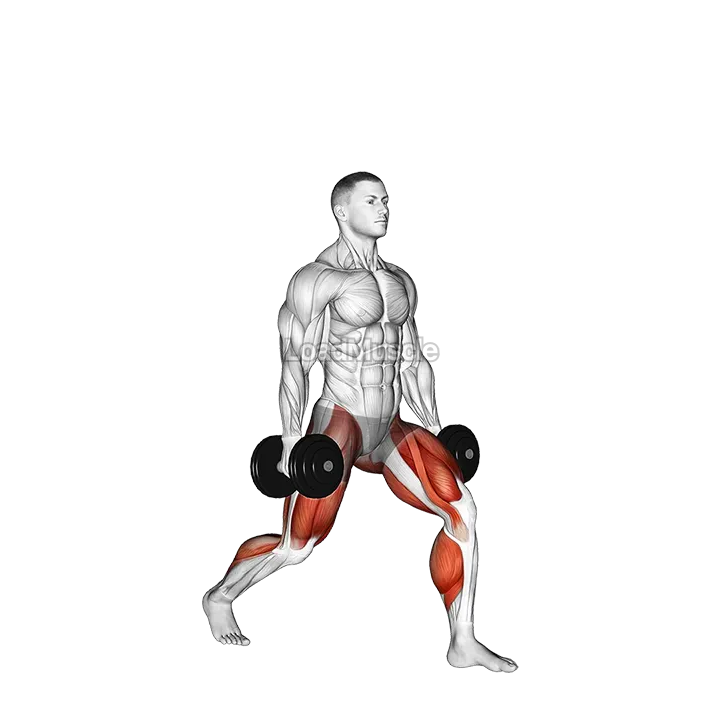 Dumbbell Split Jump demonstration