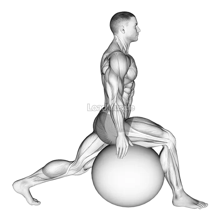 Exercise Ball Hip Flexor Stretch demonstration