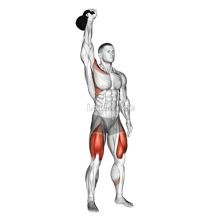 Kettlebell One Arm Overhead Squat demonstration