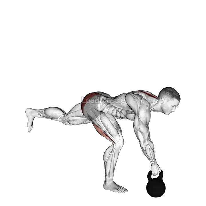Kettlebell One Legged Deadlift demonstration