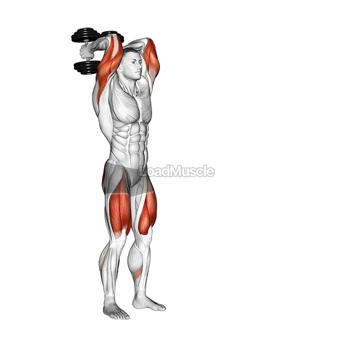 Dumbbell Forward Lunge Triceps Extension demonstration