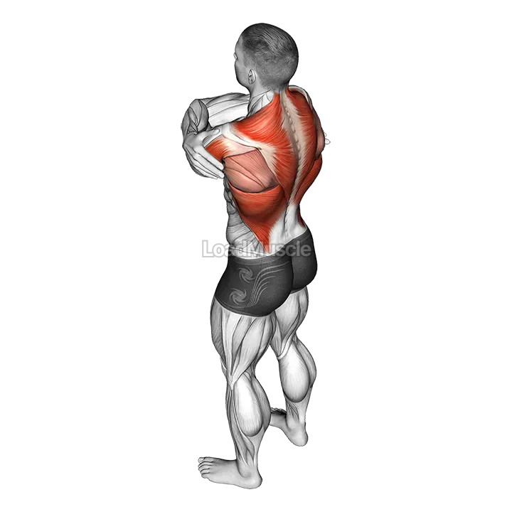 Wrap around shoulder stretch demonstration