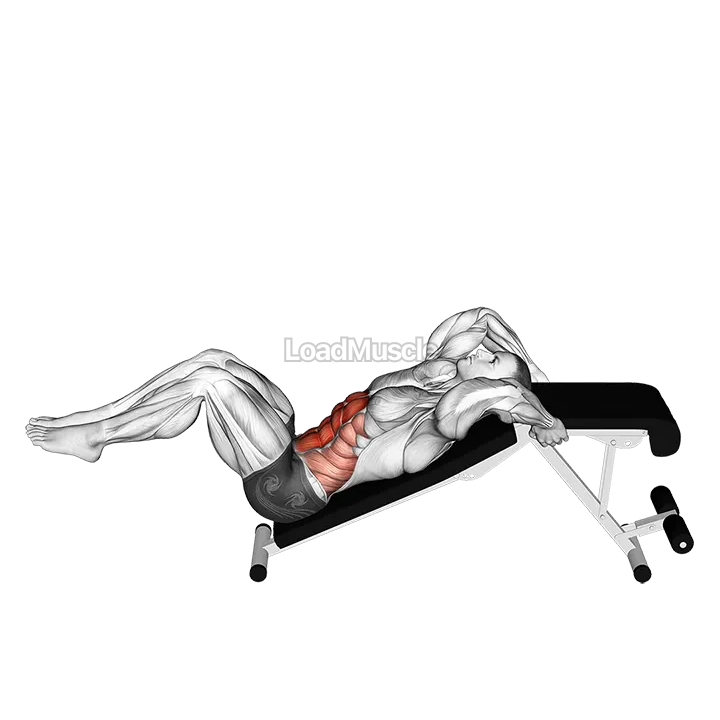 Decline Bent Leg Reverse Crunch demonstration