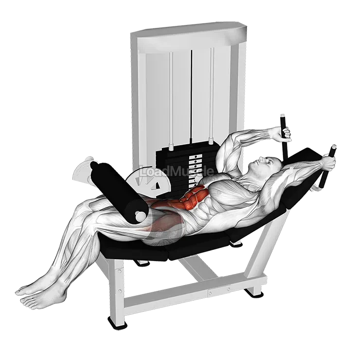 Lever Lying Leg Raise Bent Knee demonstration