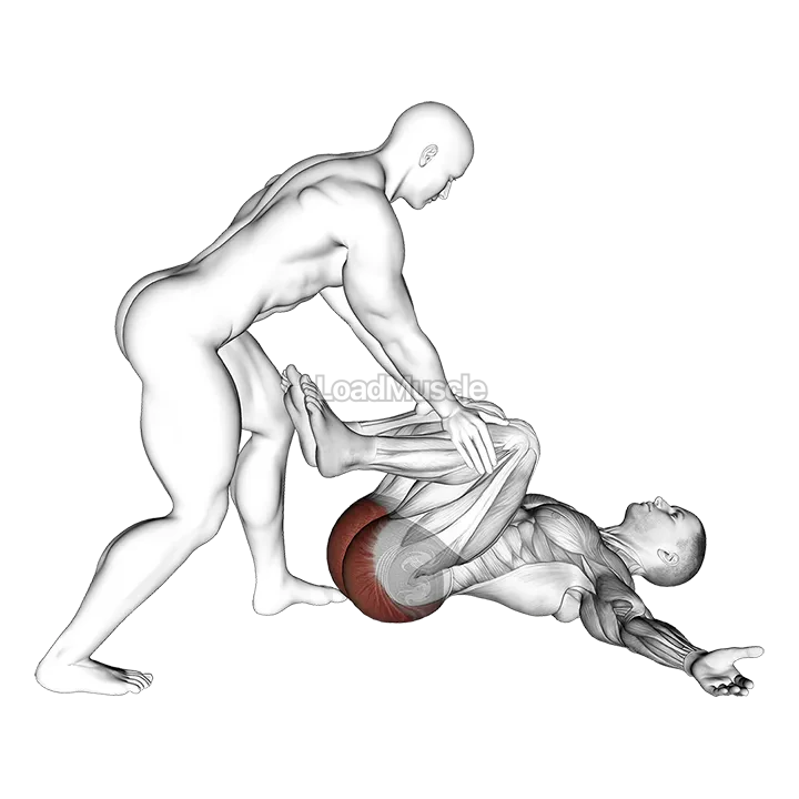 Assisted Lying Hip Stretch In Supine Position demonstration