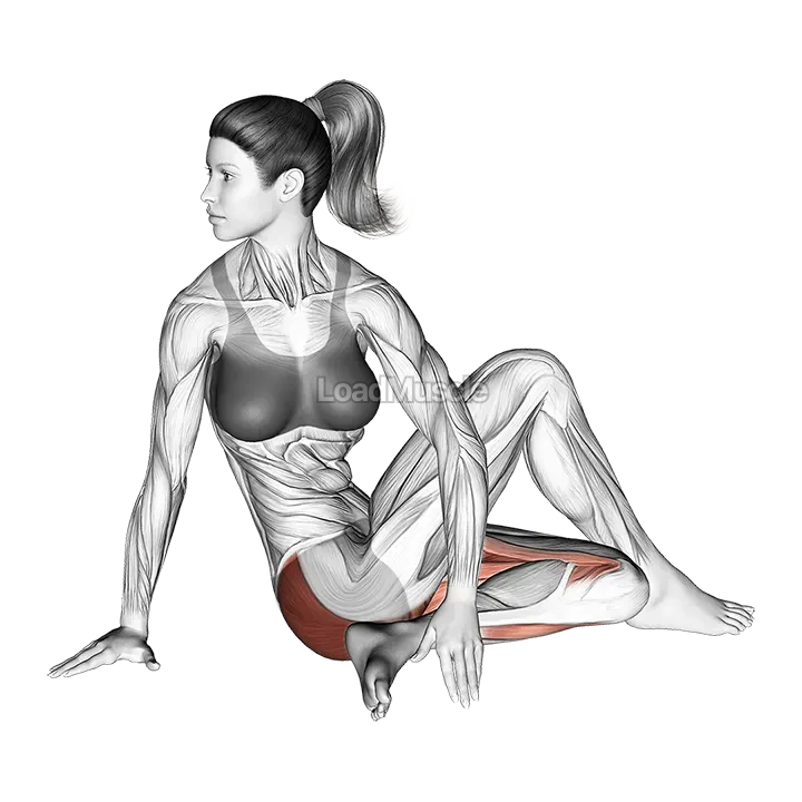 Seated Knee Up Extended Rotation Stretch demonstration