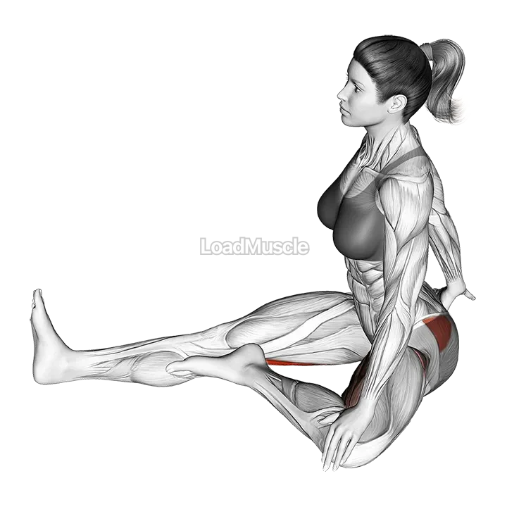 Sitting One Leg External Stretch demonstration