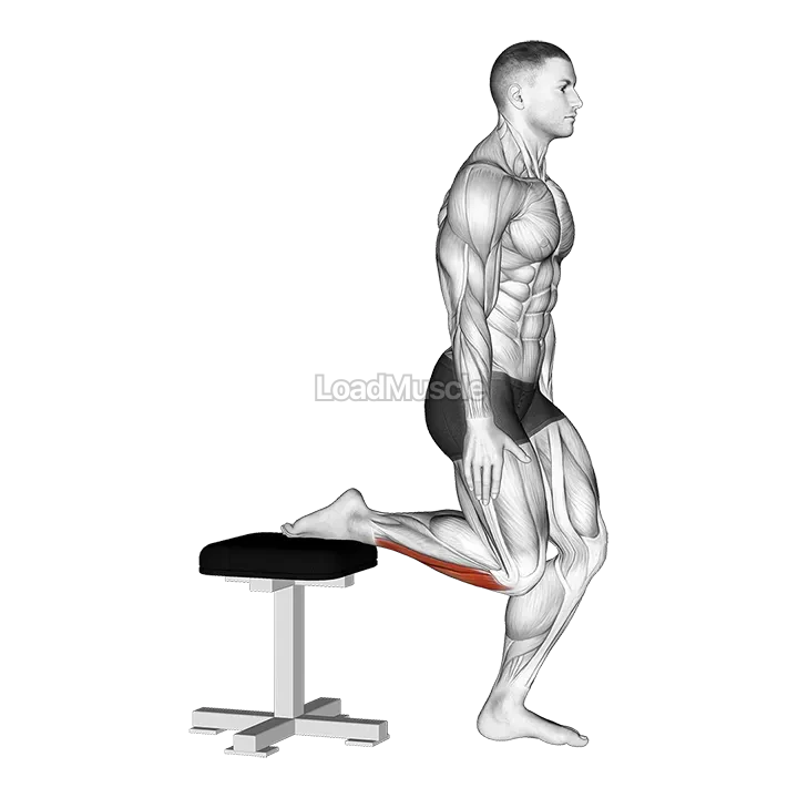 Raised Foot Shin Stretch demonstration