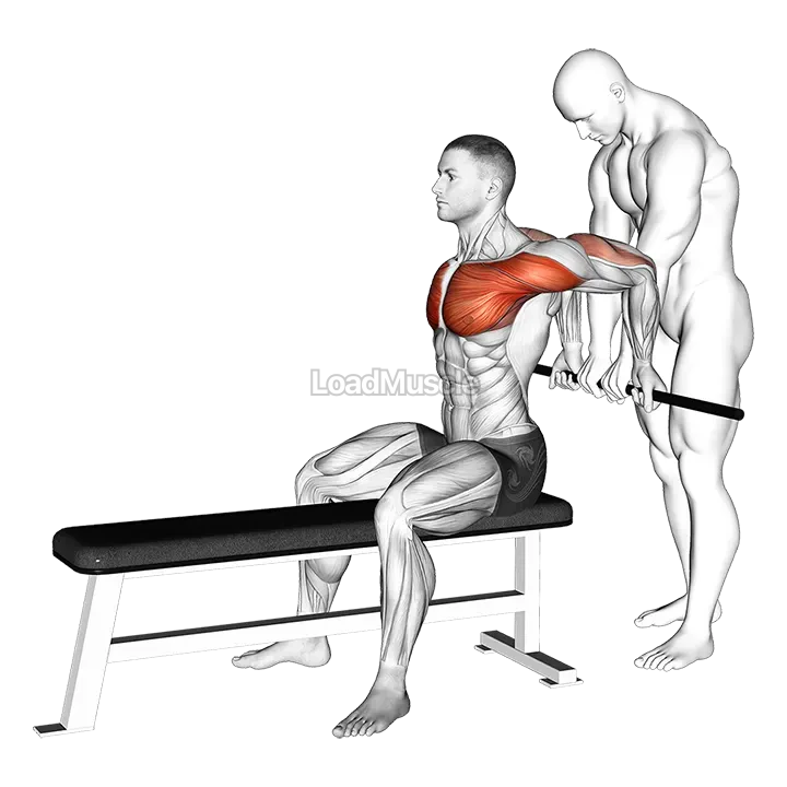 Assisted Sitting Reverse Shoulder Stretch demonstration