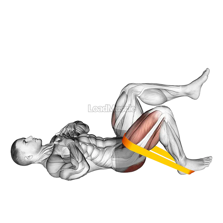 Resistance Band One Leg Glute Bridge demonstration