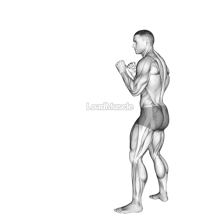 Rear Axe Kick. Kickboxing demonstration