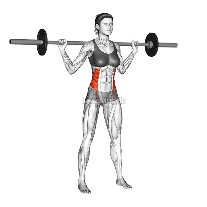 Barbell Standing Twist demonstration