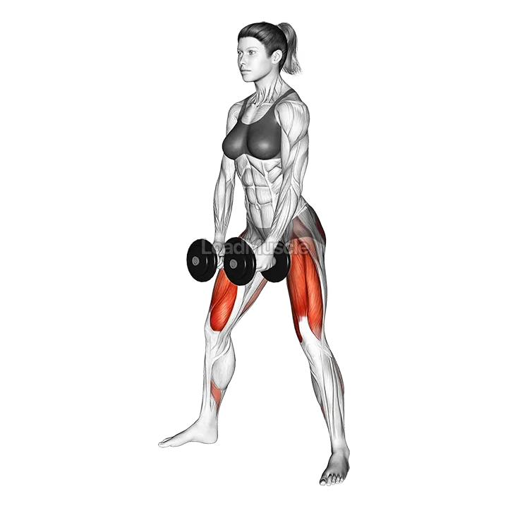 Dumbbells Sumo Squat demonstration