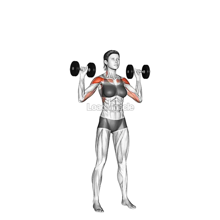 Dumbbell Standing Overhead Press demonstration