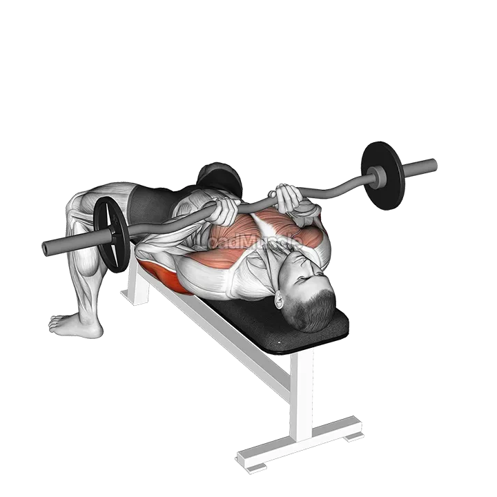 EZ-bar Close Grip Bench Press demonstration
