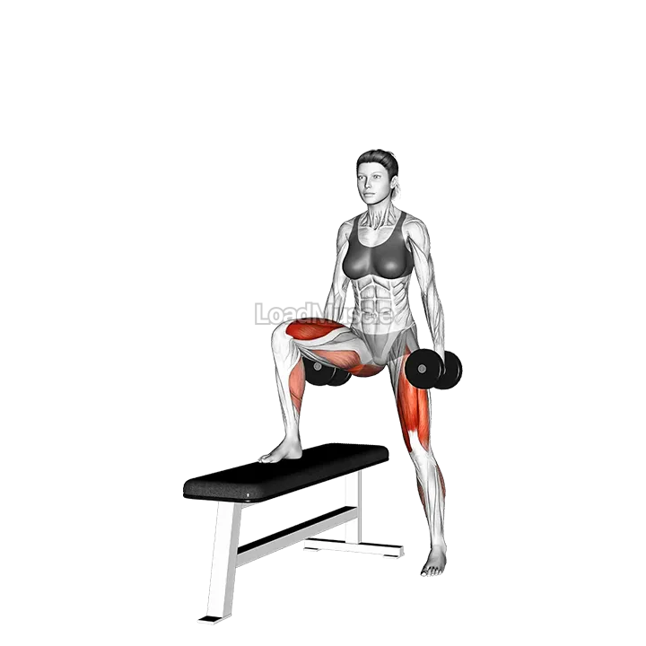 Dumbbell Lateral Step Up demonstration