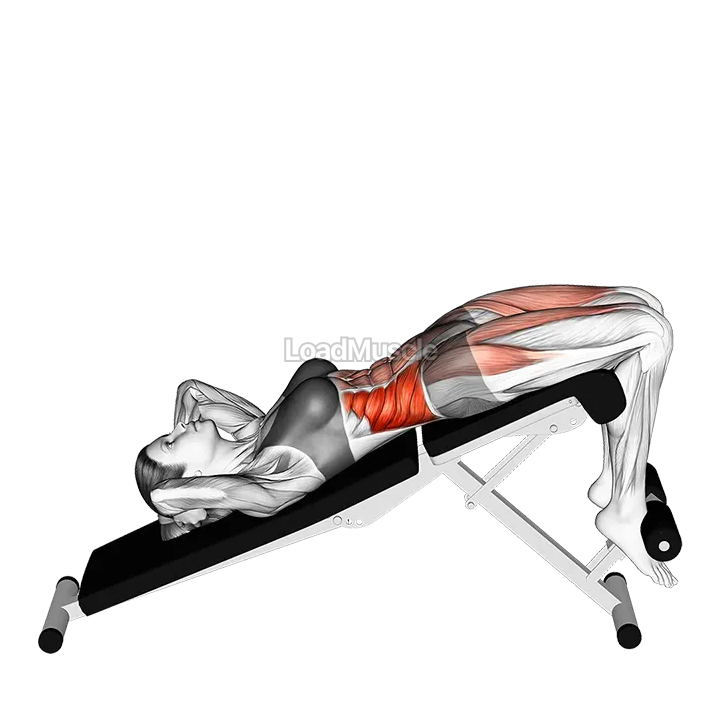 Decline Twisting Sit up demonstration