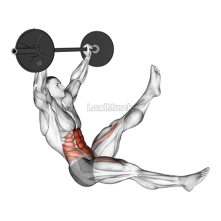 Barbell Sitted Alternate Leg Raise demonstration