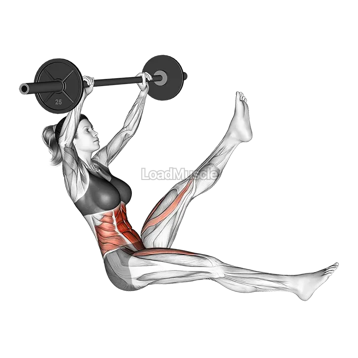 Barbell Sitted Alternate Leg Raise demonstration