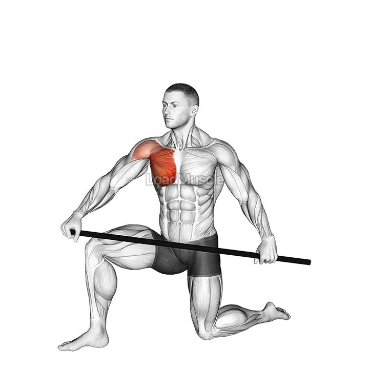 Half Kneeling PVC Pec Mobilization Stretch demonstration