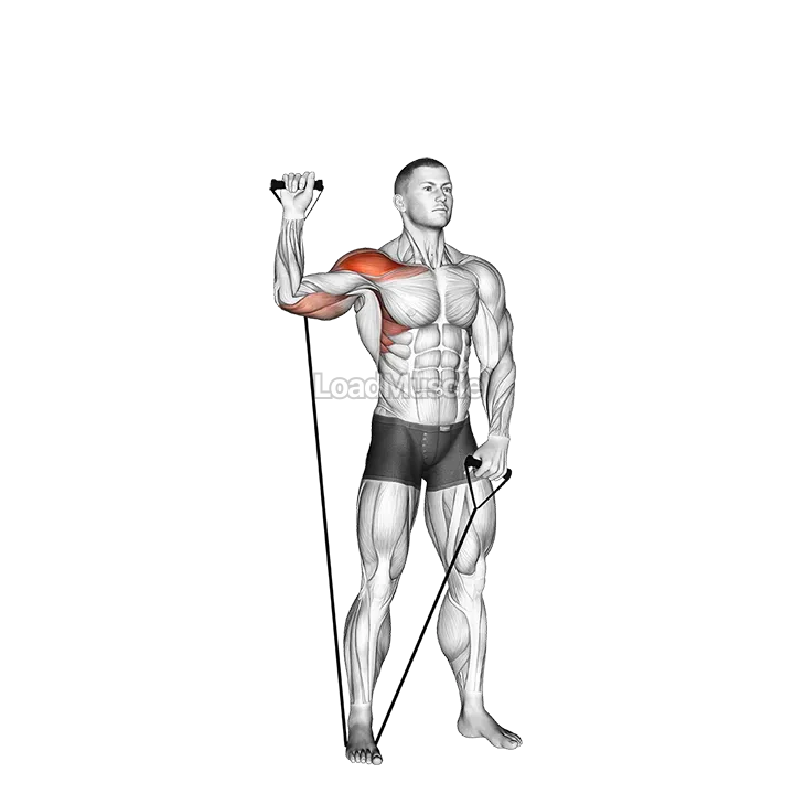 Band Single Arm Shoulder Press demonstration