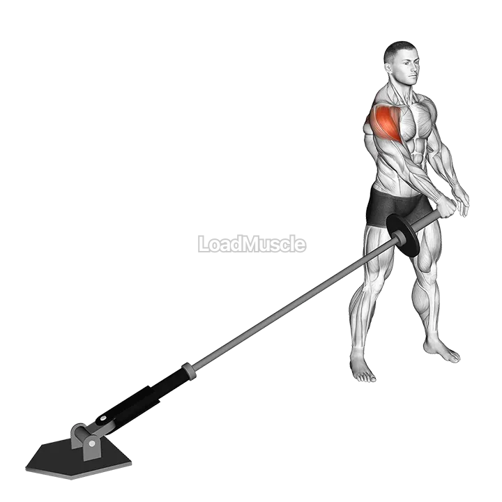 Landmine Lateral Raise demonstration
