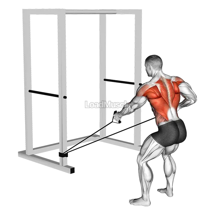 Band Alternate Low Row wtih Twist demonstration