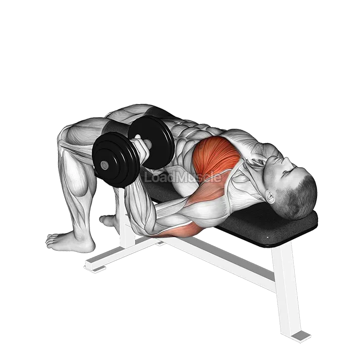 Dumbbell One Arm Wide Grip Bench Press demonstration