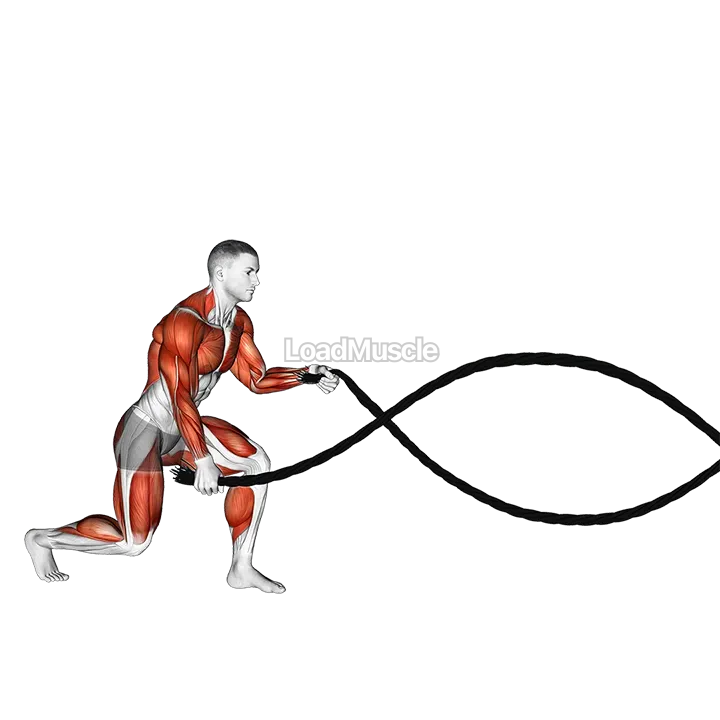 Battling Ropes Split Jump demonstration