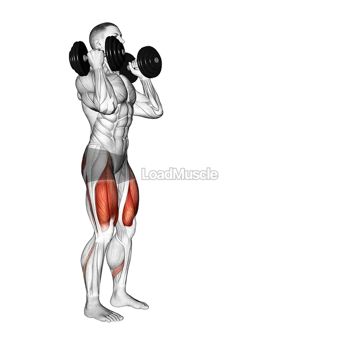 Dumbbell Front Rack Lunge demonstration