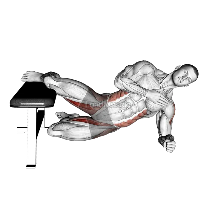 Side Plank Hip Adduction (bent knee) demonstration