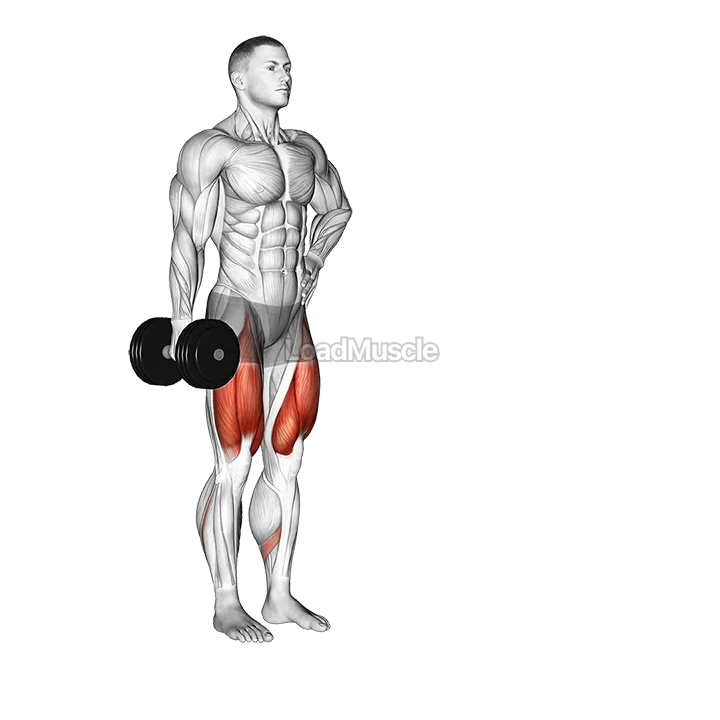 Dumbbell Contralateral Forward Lunge demonstration