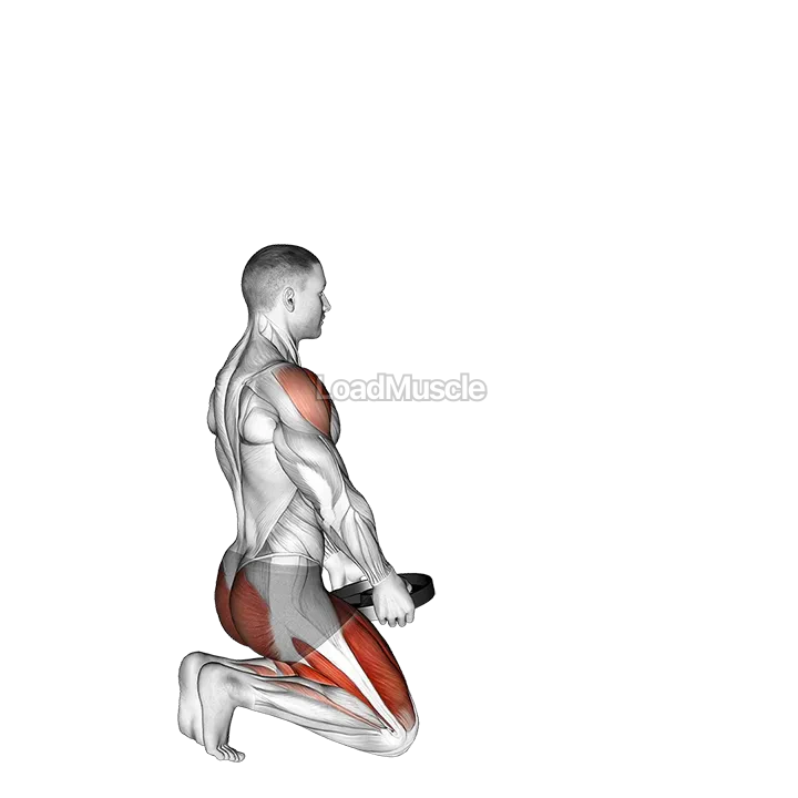 Weighted Kneeling Step with Swing demonstration