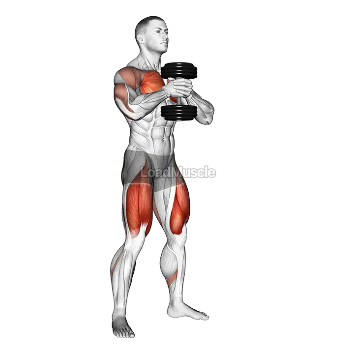 Dumbbell Press Squat demonstration