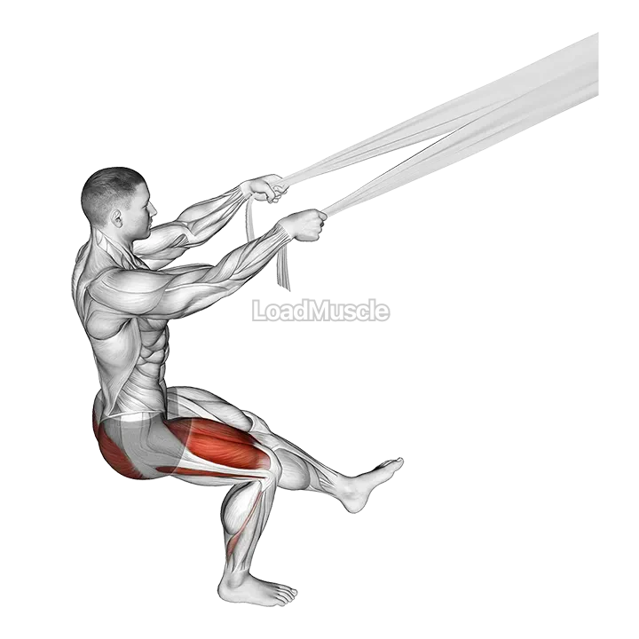 Assisted Pistol Squat with Bed Sheet demonstration