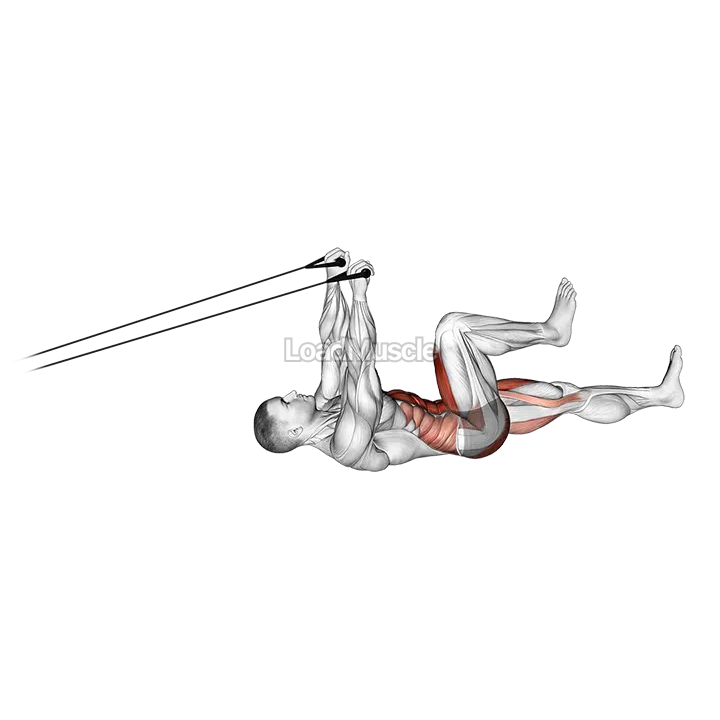 Band Upper Body Lying Air Bike demonstration